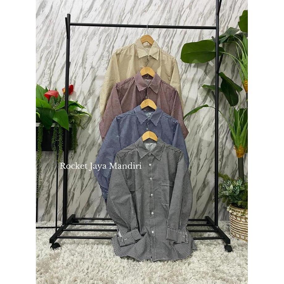 DS272 - Kemeja Una Top Katun Kotak Wanita Ld 120 | Atasan Wanita