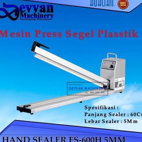 Hand Sealer Fs-600 Perekat Plastik Panjang 60 cm Sealer Press Tangan Lebar Sealer 5mm