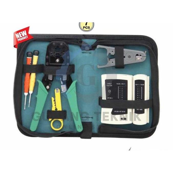 LAMPOM Tool Set Network 7 PCS ALDO 607 / Peralatan Instalasi Jaringan ALDO 607 - Kunci Tool Set Jari
