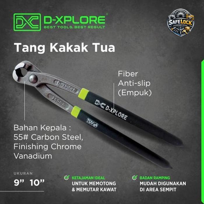 Tang Kakak Tua Karbon Steel 55 Gagang Fiber 9 Inch D-Xplore