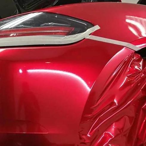 Promo MAXDECAL 9600 SGC03 Super Gloss Candy RED Metallic PET Liner Sticker Premium Car Wrap Vinyl Bi