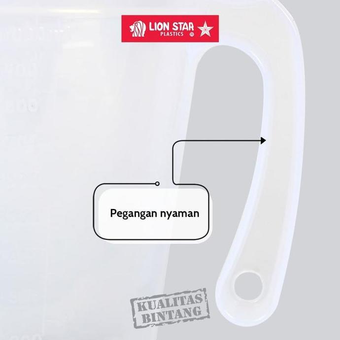 Kuchi- Gelas Jug Ukur 1 Liter L 1000 Ml Teko Plastik Takaran Takar Measuring