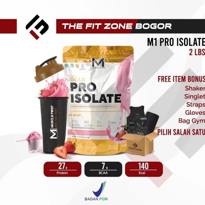 M1 Muscle First Gold Pro Isolate 2 Lbs BPOM Whey Protein Isolate
