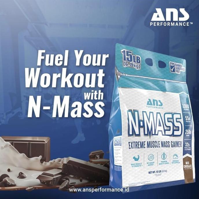 ANS N- MASS 15lbs n-mass nmass mass weight gainer susu fitness bulking
