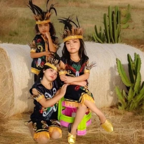 Baju Adat Dayak Anak Perempuan / Baju Adat Kalimantan Anak Perempuan / Baju Dayak Anak Cewek Cewe