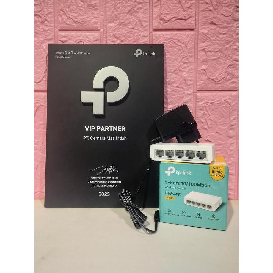 Switch Hub TP LINK 5 Port LS1005 10/100Mbps Desktop Switch Hub (Pembagi jaringan kabel LAN) Plastic 