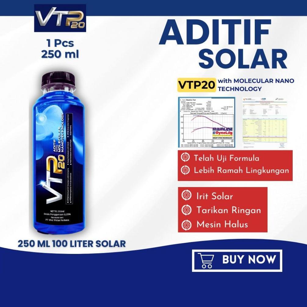 Aditif Solar VTP20 Penghemat BBM & Peningkat Performa Mesin Diesel 250ml Diskon