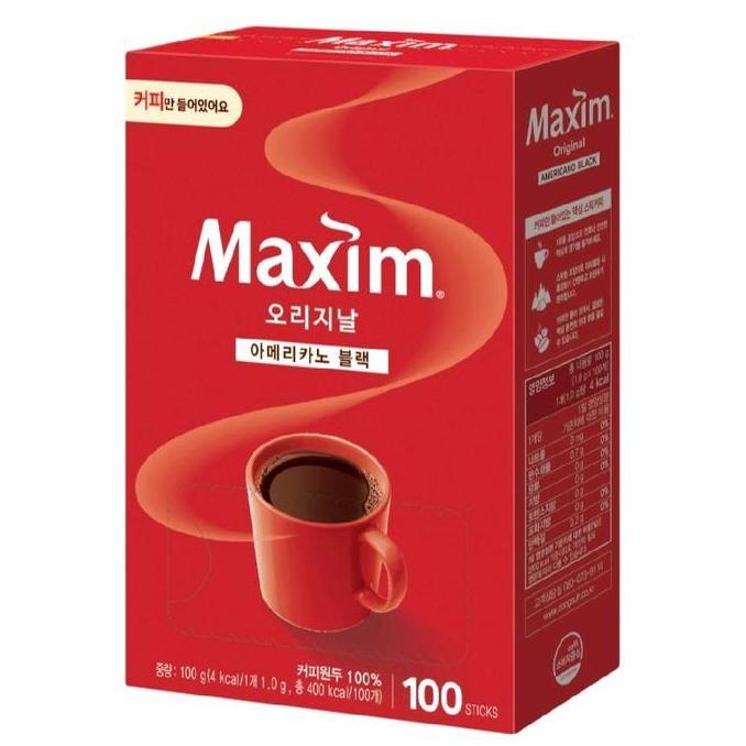 Terlaris, Maxim Coffee Original Americano Black No Sugar/Maxim Kopi Hitam Ori Korea