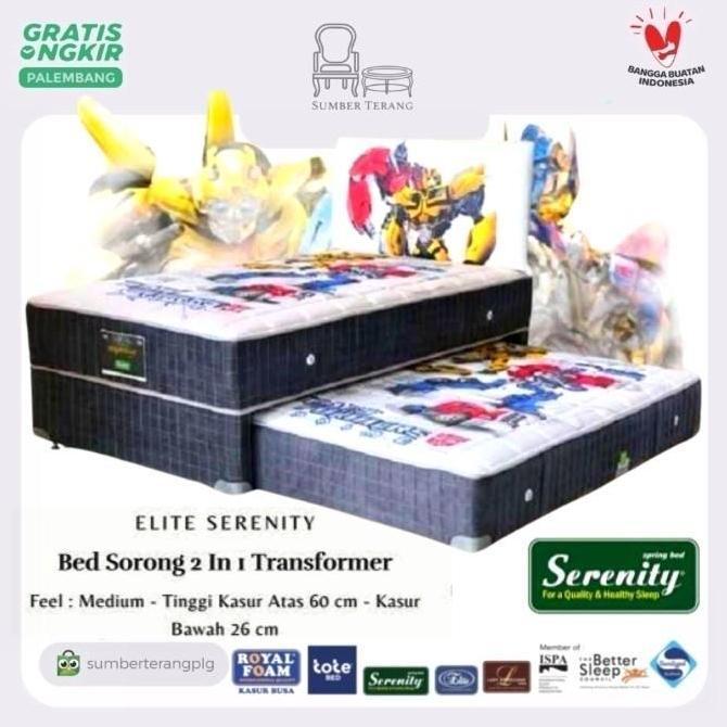 Springbed Sorong Kasur Anak Matras Elite Serenity 2 in 1 Transformer