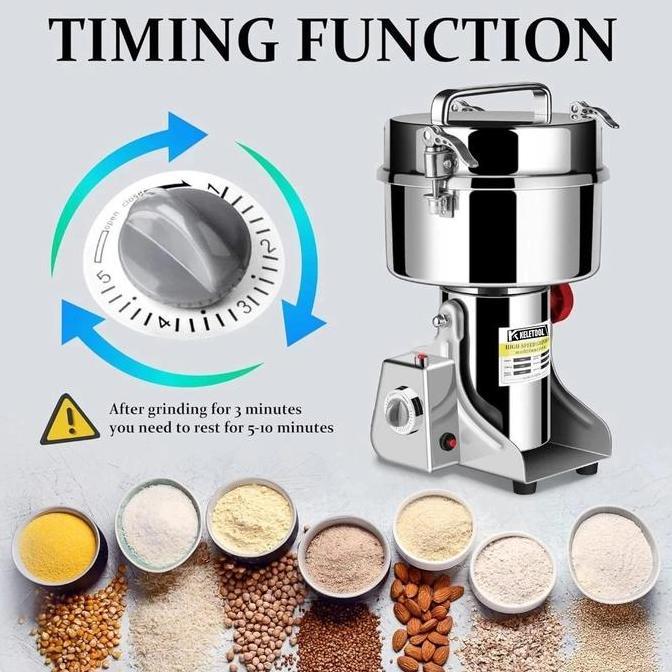 Kering Mesin Giling Bumbu Rempah 1800g Grinder Penggiling Tepung Elektrik Listrik Penggiling Gandum 