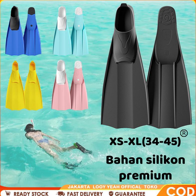 Fin Selam Silikon/Original Fin Renang Selam/Fin Untuk Snorkeling/Fin Freediving/Sirip Selam Profesio