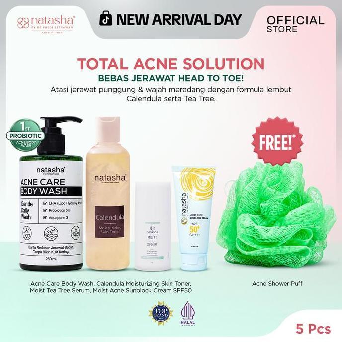 [NEW] Natasha Total Acne Solution - Acne Care Body Wash + Skincare Wajah Berjerawat - Sabun Mandi Ca