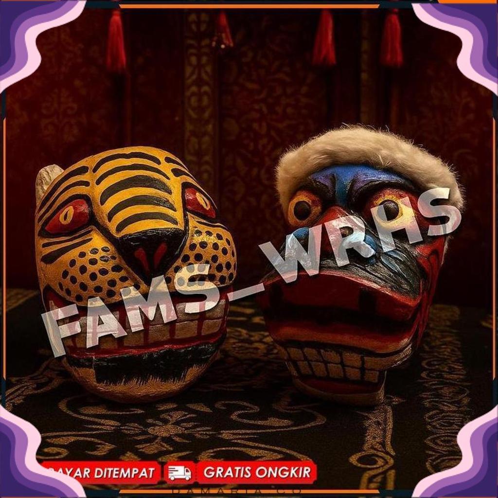 Exclusive Barongan Kepruk Kucingan Kepala Barongan Jaranan Barongan Kayu Bagus