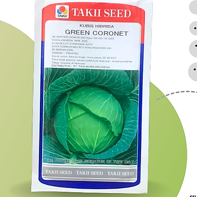 10 Bungkus Benih Kubis Hibrida  Green Coronet 20ML