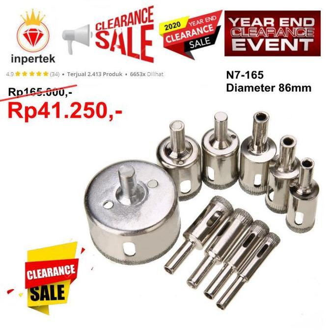LABAZA Mata Bor Kaca 86 Mata Bor Keramik 86 Holesaw Diamond Hole Saw Kaca 86
