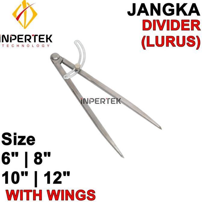 LABAZA Jangka Besi 6" Jangka Lurus Jangka Bubut 6 Wing Compass Caliper 6 Inch