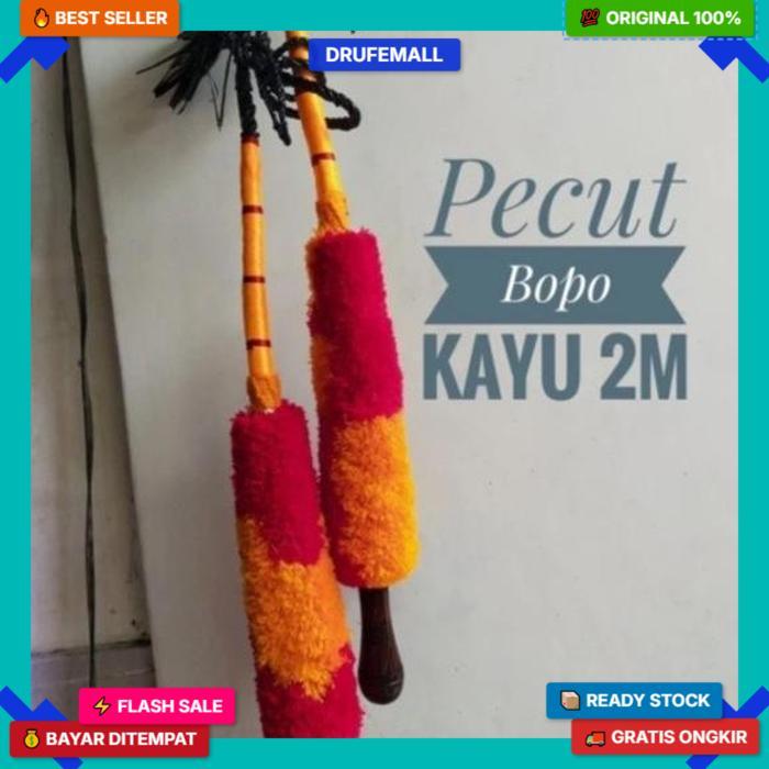4.4 Pecut Bopo 2 Meter Jumbo / Mainan Anak Pentas Jaranan Jaran Kepang Kuda Lumping / Cambuk Baronga