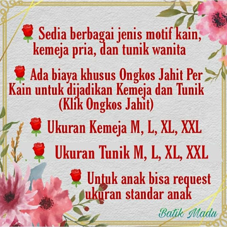 TERBARU 12 MOTIF TUNIK Batik Solo sragen Full furing Trikot Dress blus gamis Wanita Blouse Atasan ce