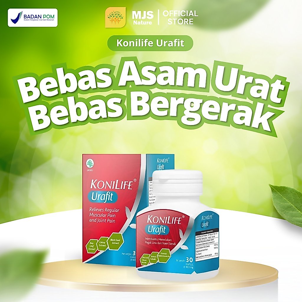 Konilife Urafit Suplemen Asam Urat Dan Pereda Nyeri Sendi Pegal Linu Kapsul Ampuh Cepat Turunkan Asa