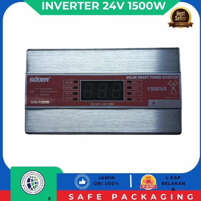 ZCXVC INVERTER 24V 1500 WATT/ INVERTER SUOER DC 24V-AC 230V 1500 WATT / INVERTER SUOER STA-1500B/ SO