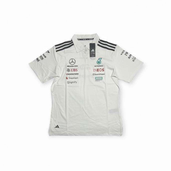 TERBARU - Baju Jersey Formula 1 F1 Mercedes AMG Petronas adidas 2025 Team Polo White