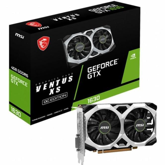 MSI VENTUS XS NVidia GeForce GTX 1630 OC Edition 4GB GDDR6 Directx 12