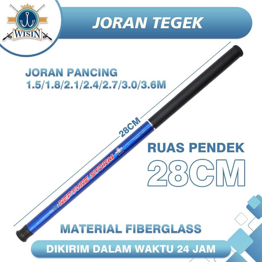 WISIN Joran Tegek NEPTUNE STORM Medium Action Ramai Pancing Uukran Lengkap