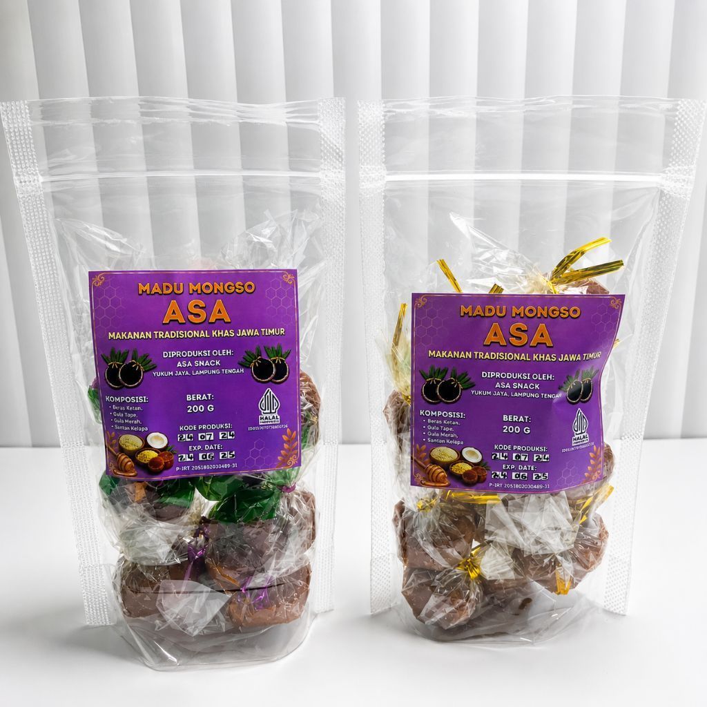 Madumongso ketan putih ASA Snack 200g bulat kemasan plastik