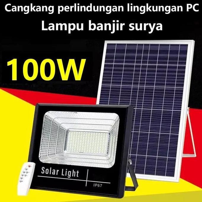 Super Promo, Lampu Sorot 100W Panel Solar / Tenaga Matahari Mitsuyama Ms-96100A