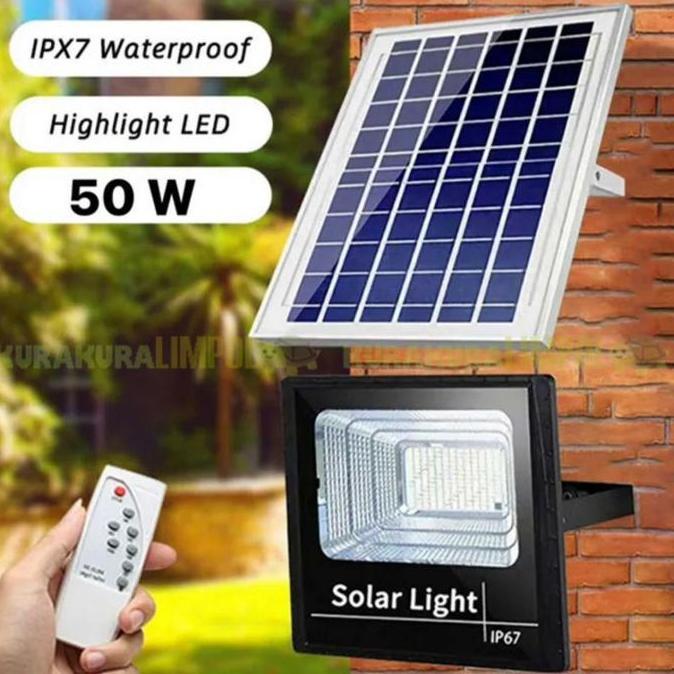 New Item, Lampu Sorot Solar Panel 50 Watt 50W Lampu Tembak Panel Surya 50 Wat