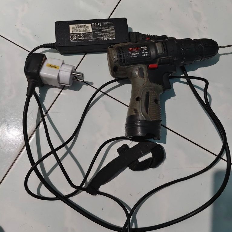 Bor Listrik Gtools GT02 Modifikasi - Bor Baterai Jadi Bor Listrik