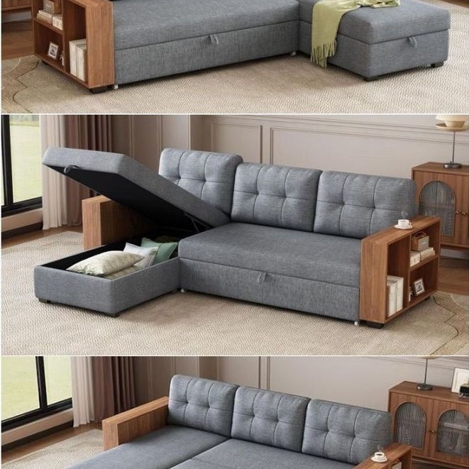 Sofa L Bed Minimalis Sofa L Bed Multifungsi Sofa Kursi Tamu With Storage Sofa L Bed Premium High Qua