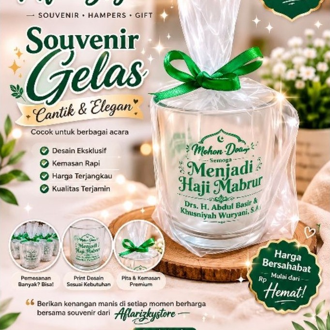 souvenir gelas cantik