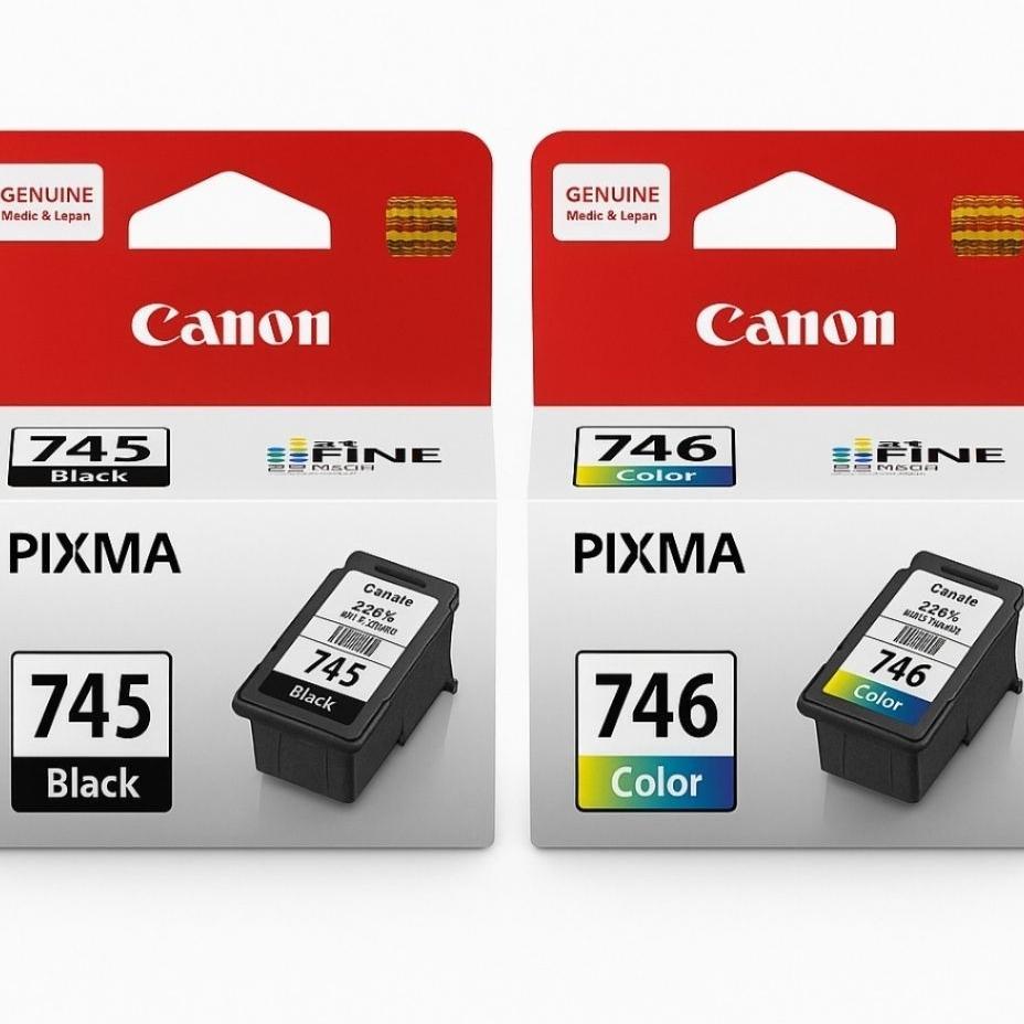 Tinta Canon Pg-745 Black / Cl-746 Colour Untuk Printer Canon Mg2470 Mg2570 Mg2570 Mg2570S