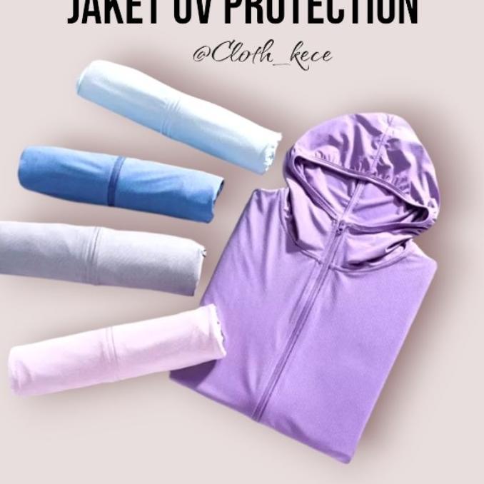 Jaket Olahraga Wanita Pria Airsm Jaket Mesh Hoodie Uv Protection Lengan Panjang Uniqlo