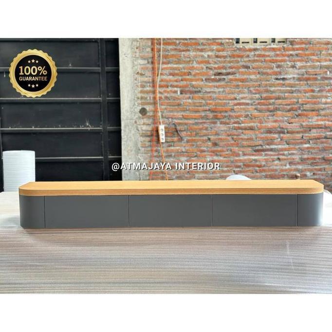 Bufet Meja Tv Scandinavian Minimalis Gantung Rounded Kekinian