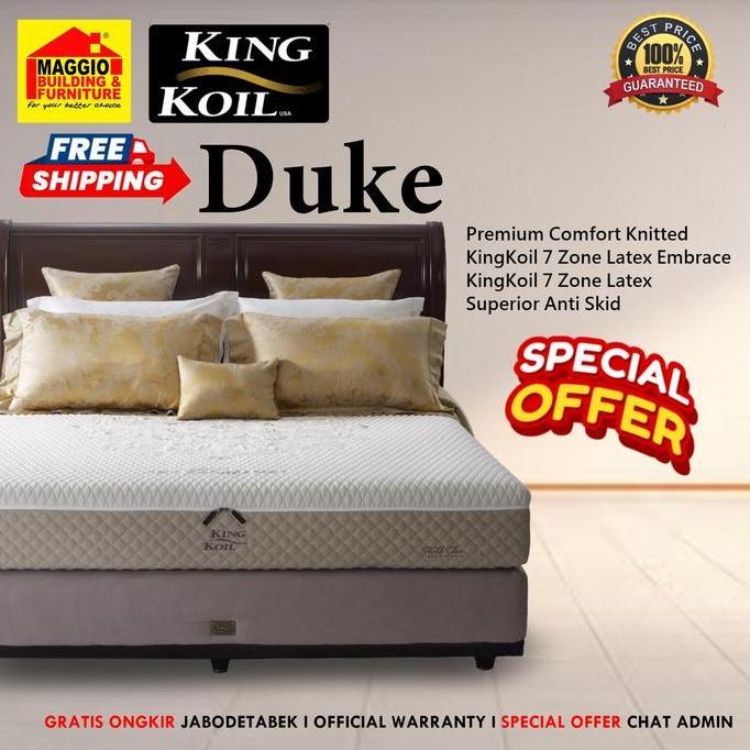 KASUR SPRINGBED KINGKOIL - MATRAS KING KOIL - KASUR KESEHATAN - MATRAS FURNITURE - DUKE - KINGKOIL M