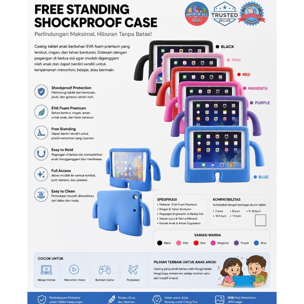 Soft Case Samsung Galaxy Tablet A8 2019 With SPen P200/P205 Free Standing Case Case