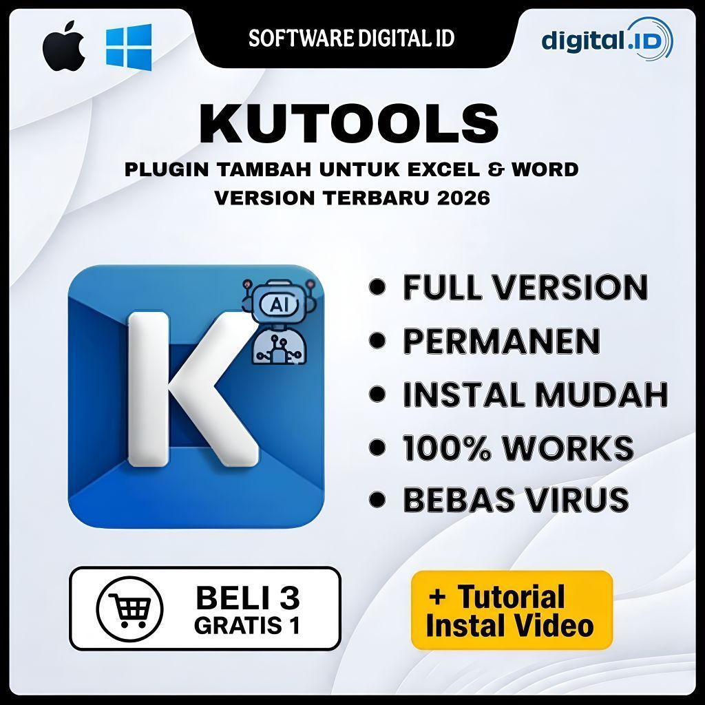 Kutools 2026 Full Version Lifetime Permanen Windows tersedia versi for word / Excel / Outlook