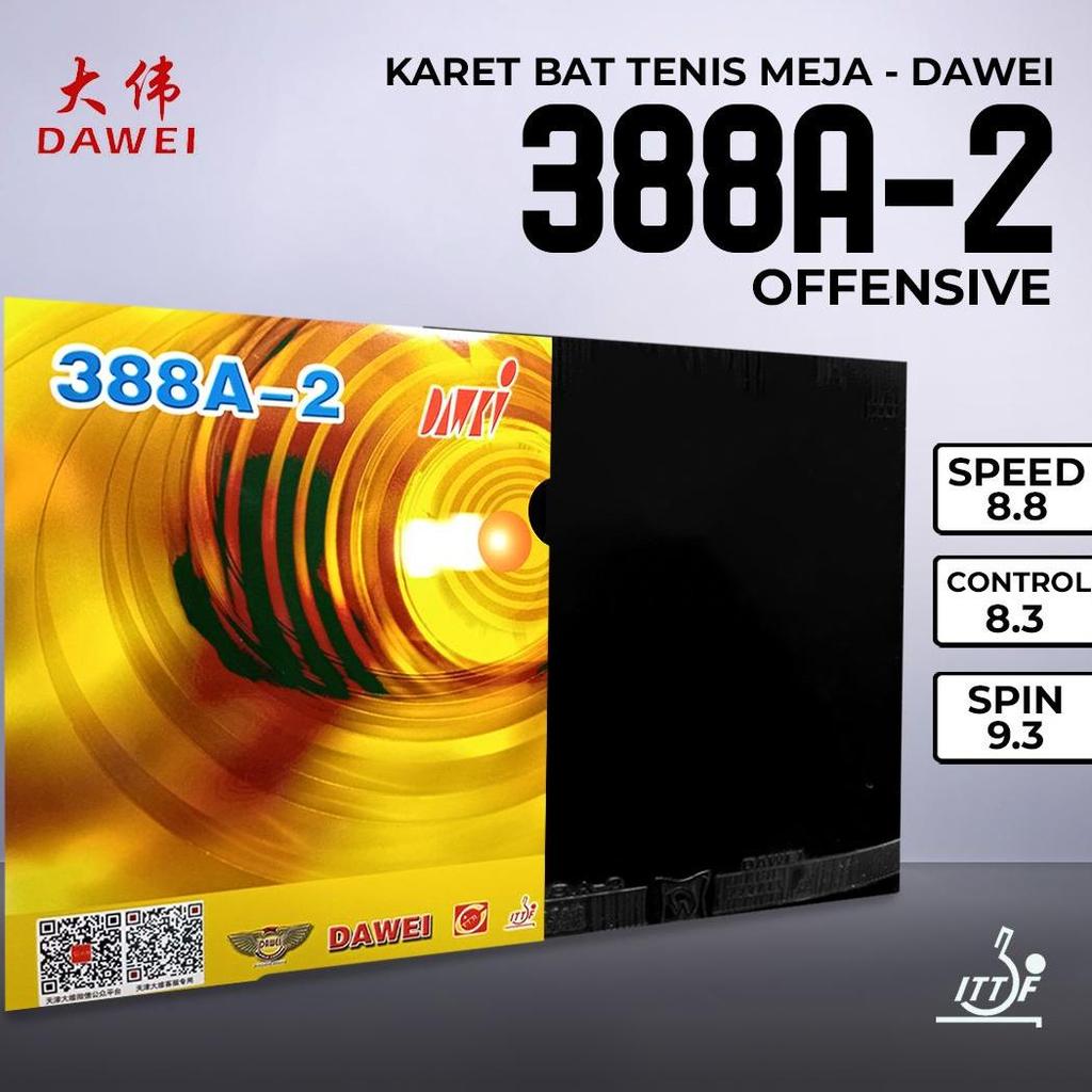 [ CANE ] Karet Bat Tenis Meja Pingpong Dawei 388A-2 Spin loop Fast Attack