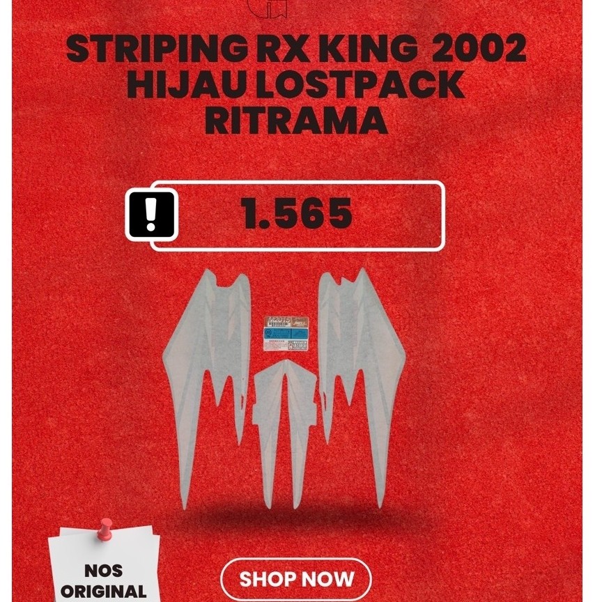 Striping RX KING 2002 HIJAU Lostpack Ritrama Original