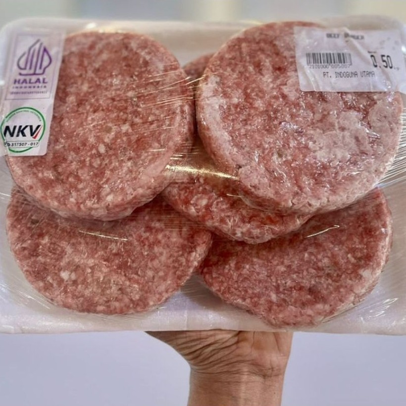Beef Patty Mentah (Beef Burger Patty) 500g -Har