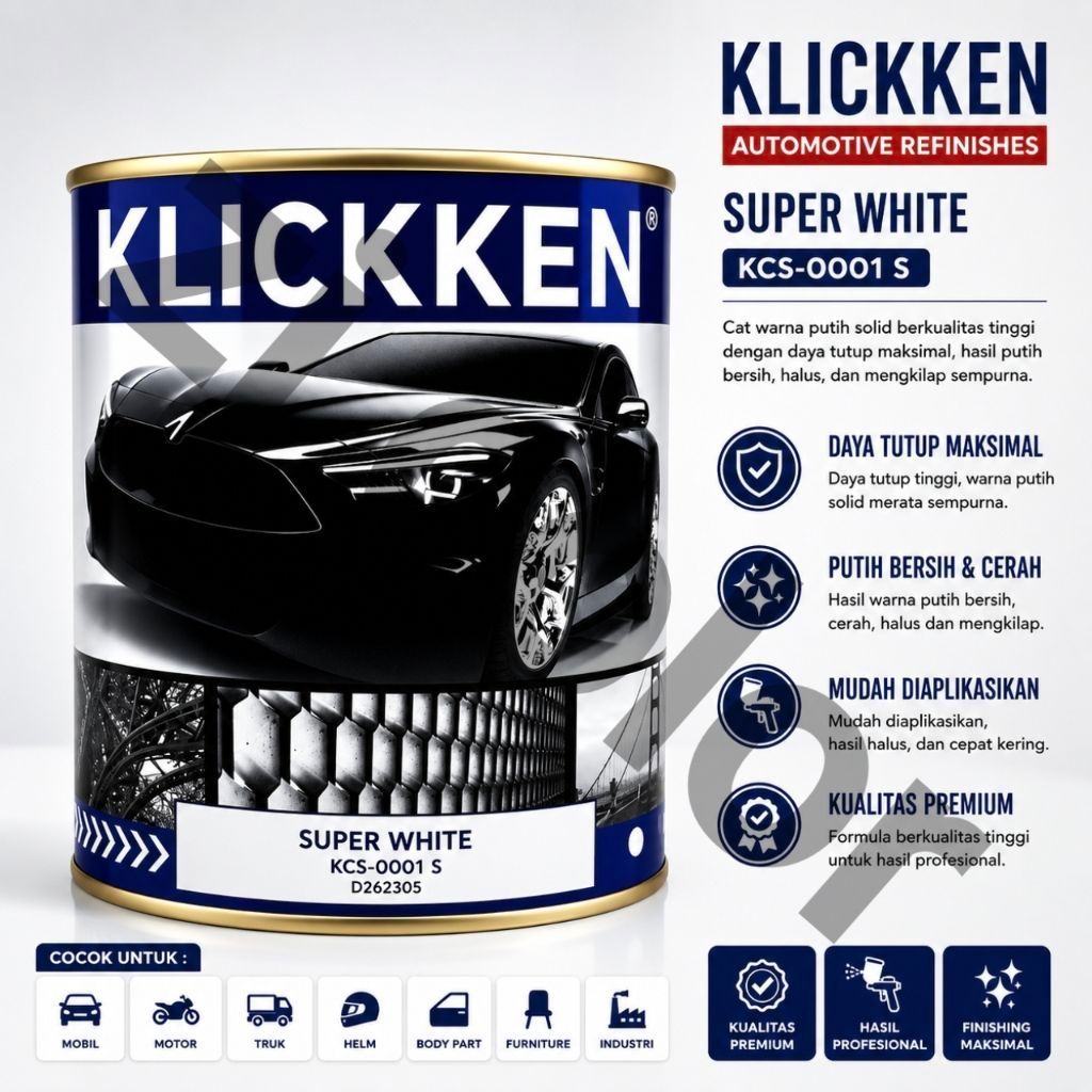 Cat duco Klickken Super White Nc 1Kg Cat Kompresor Cat Motor Mobil Cat Nc