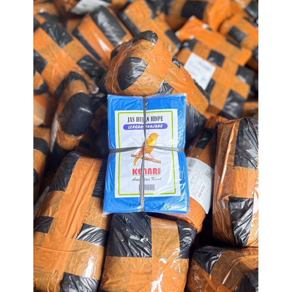 HEMAT 12PCS MANTEL PLASTIK LENGAN PANJANG/mantel plastik terusan/jas hujan plastik lengan panjang ul