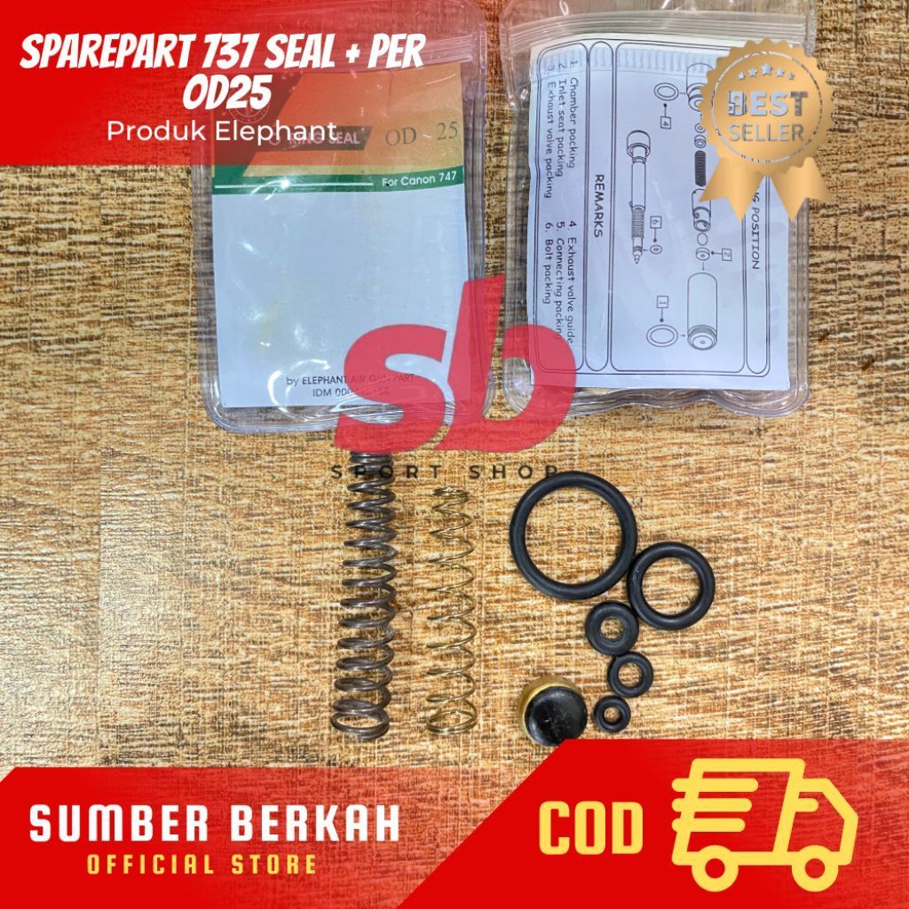 Sparepart Canon 747 Seal Set OD 25 Original Elephant Per Set Kwalitas Terbaik
