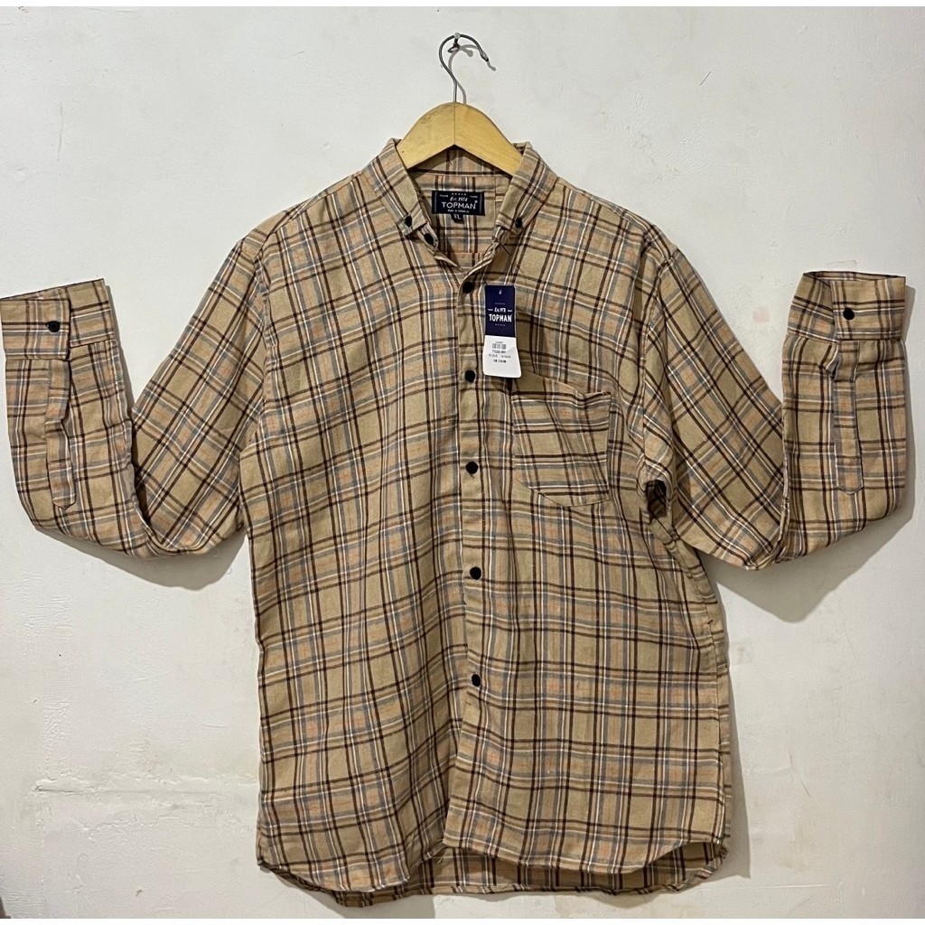 Kemeja Flannel Pria Topman Premium