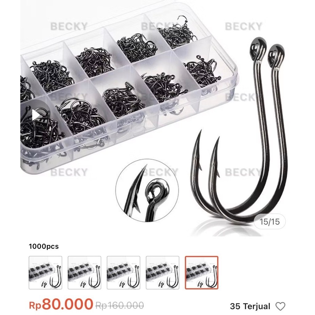 KAIL PANCING 1000 PCS BARU BEKAS ENDORSE    7