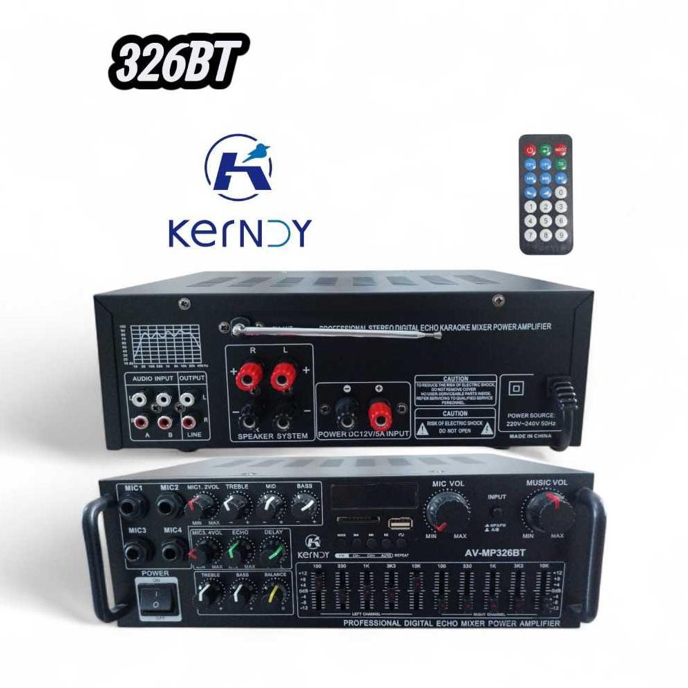 Amplifier Bluetooth EQ Kerndy Av 326bt Audio Amplifier Karaok Home Theater KERNDY AV-326BT
