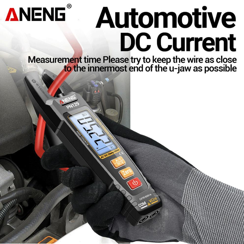 Aneng PN129 Clamp Meter U-shaped Smart 4000 Counts Multimeter AC/DC 600V Voltage Current Resist