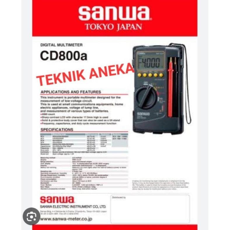 SANWA CD800 AVOMETER MULTI TESTER METER DIGITAL CD 800 MULTITESTER